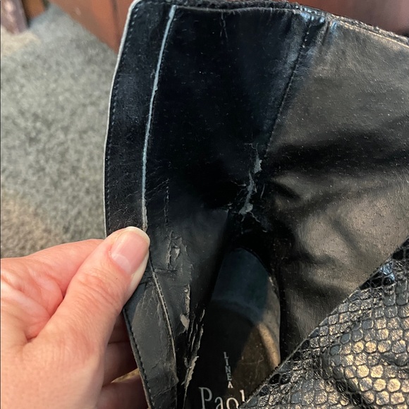 Linea Paolo black leather pointed toe bootie size 8.5 - Picture 13 of 14